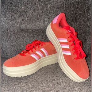 Adidas Women's Bold Red and Pink Sneakers